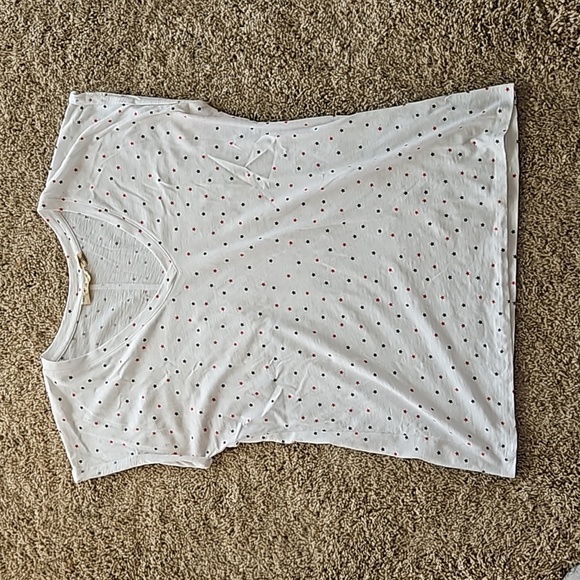 Christian Siriano Tops - White T shirt with red and blue stars, size L, Christian Siriano